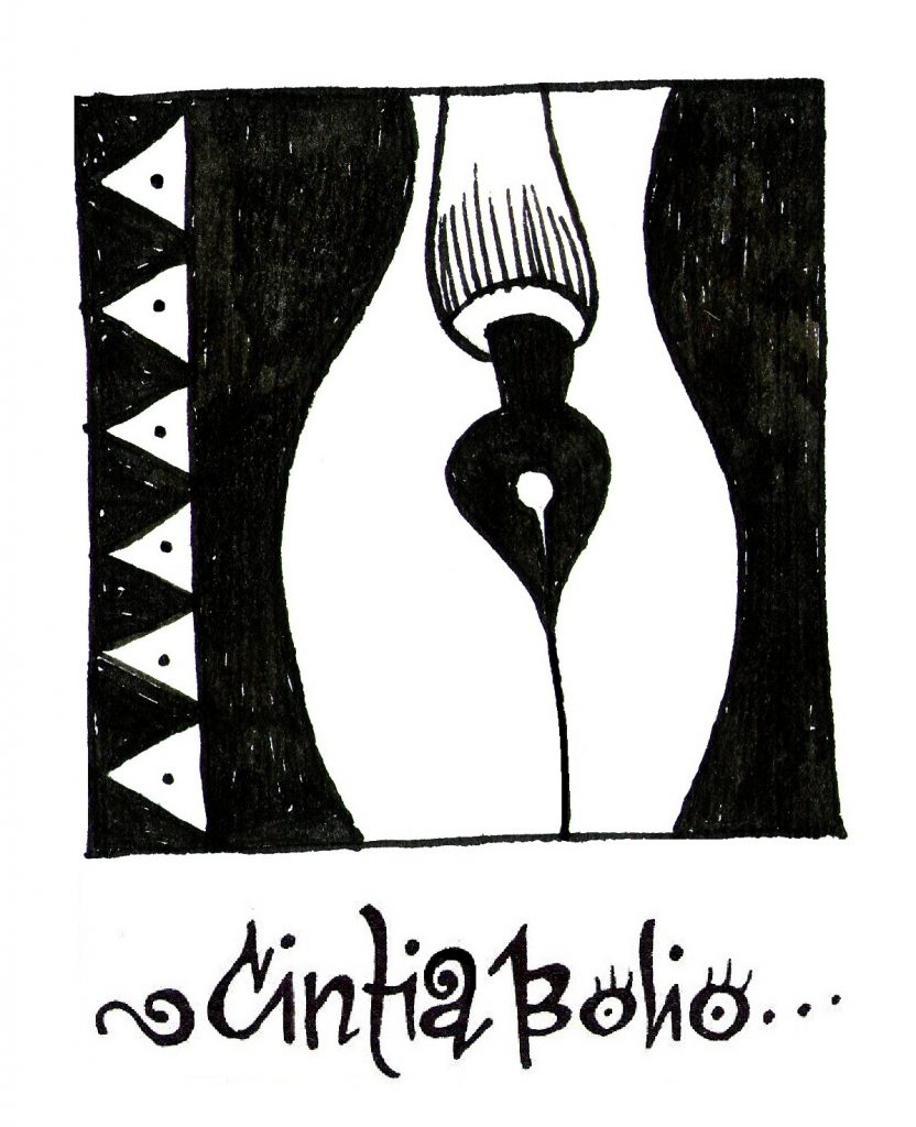 A cartoon of a woman's torso overlaid by a drawing pen, drawn by Cintia Bolio, a Mexican cartoonist fighting gender stereotypes. (image© Cintia Bolio).