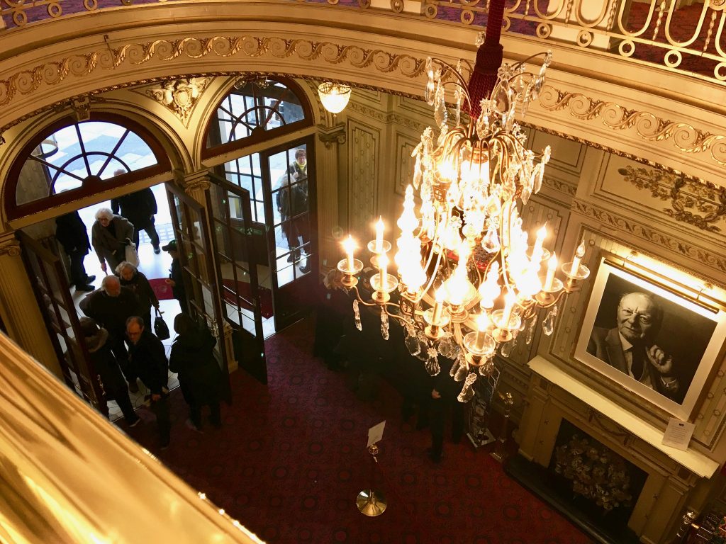 The Gielgud Theatre inspires wanderlust for an English holiday ramble. (Image © Joyce McGreevy)