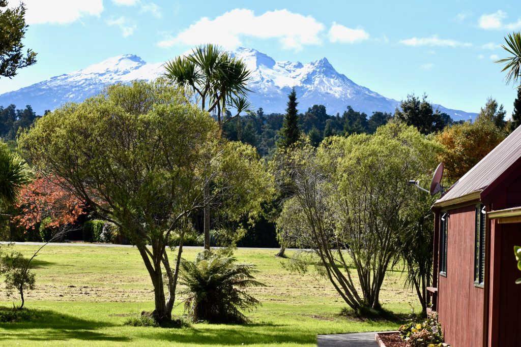 A view of Mount Ruapehu in Ohakune evokes memories of a New Zealand travel adventure. (Image © Joyce McGreevy)