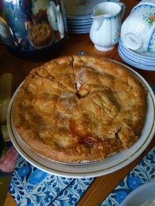 A homemade apple tart in Galway goes well with the Irish tradition of the party piece, sharing songs, stories, and poems. (Image © Joyce McGreevy)