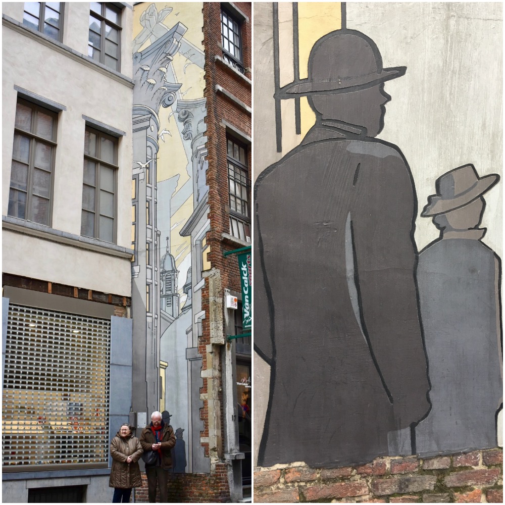 A mural in Brussels of François Schuiten and Benoît Peeters' "The Passage" shows why comic books are a cultural tradition in Belgium,. (Image © Joyce McGreevy)