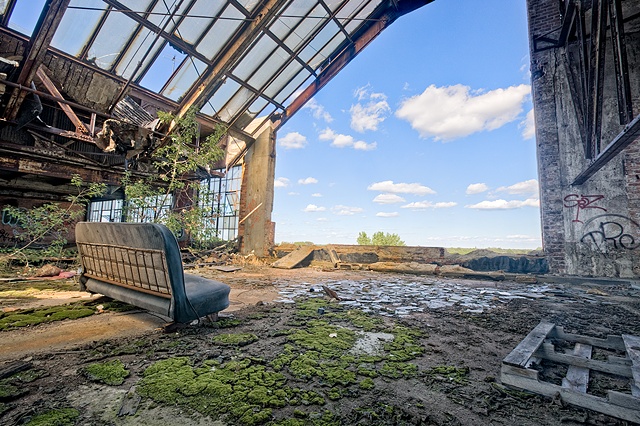 Remains of the Packard Auto Plant in Detroit, Michigan, showing new perspectives on beauty