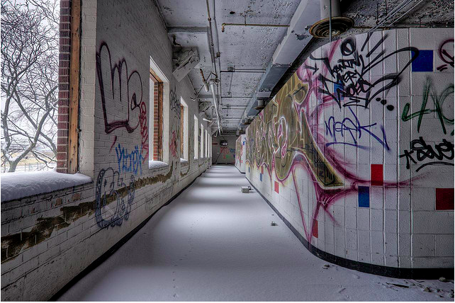 Abandoned Brach's candy factory in Chicago, Illinois,  showing new perspectives on beauty