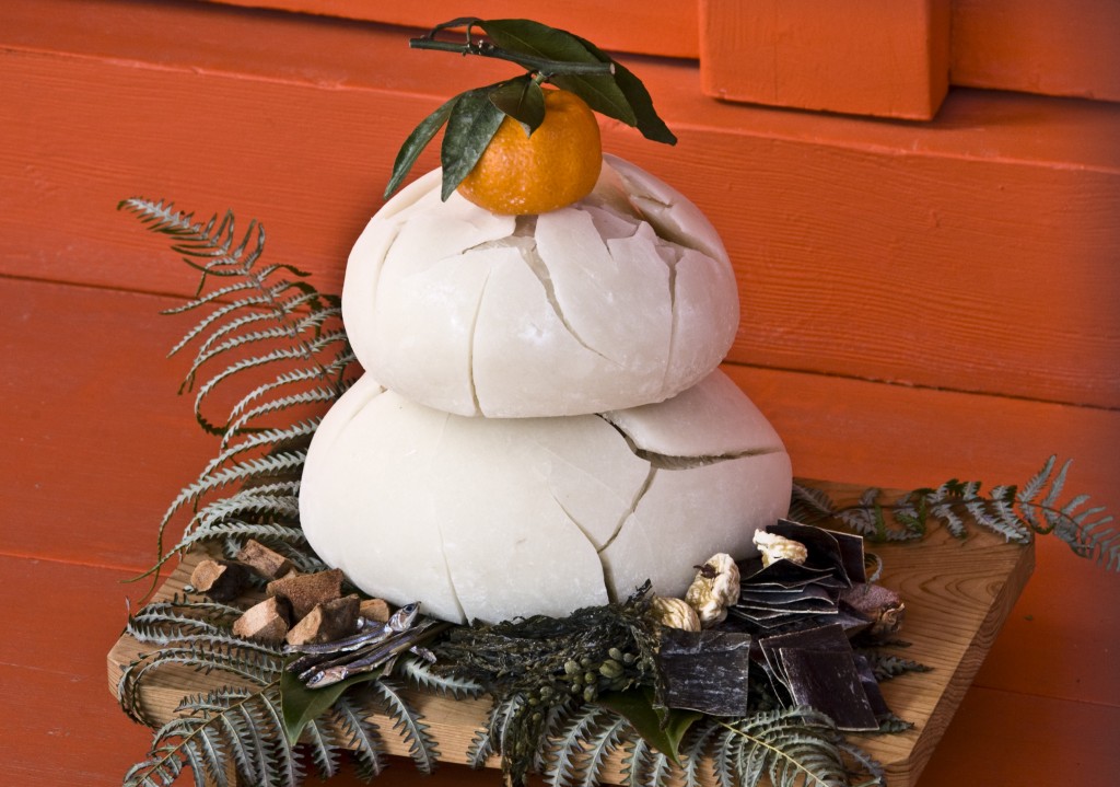 Japanese New Year mochi, showing a cultural encounter