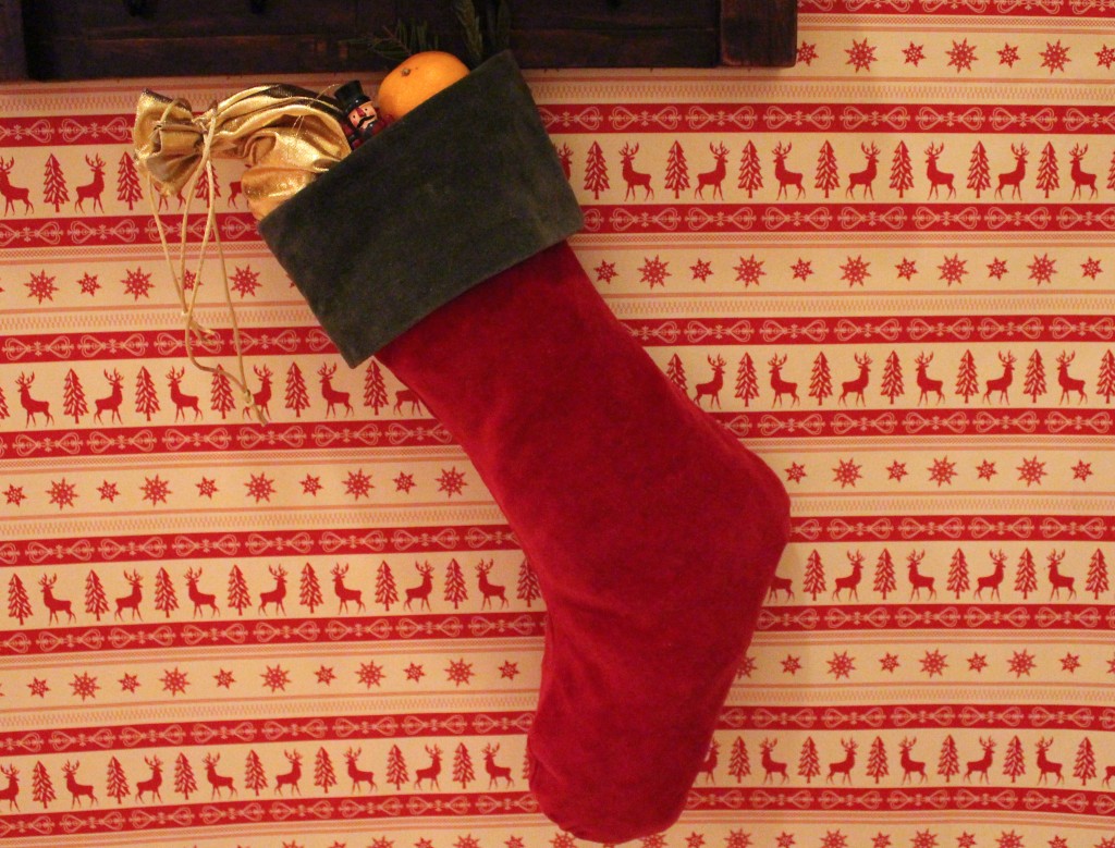 Christmas stocking showing Christmas traditions in different cultures