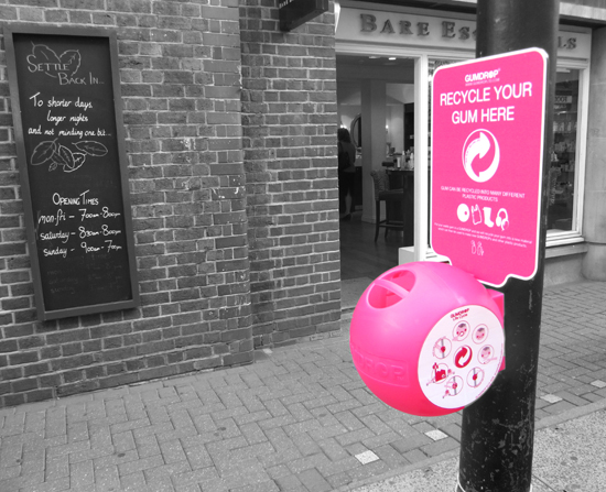 A gum bin to prevent gum littering, creative problem-solving by Anna Bullus