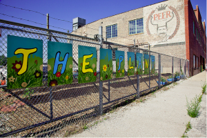 Garden and factory, illustrating healthy relationships