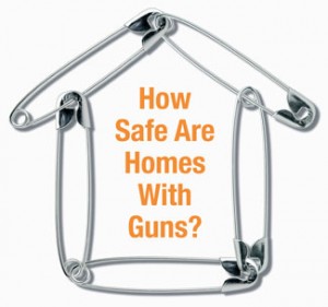 Safety-pin home symbolizing ways of staying safe from gun violence