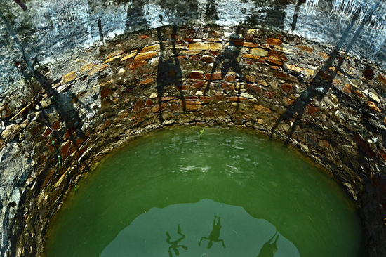The inside of a well provides creative inspiration for seeing differently