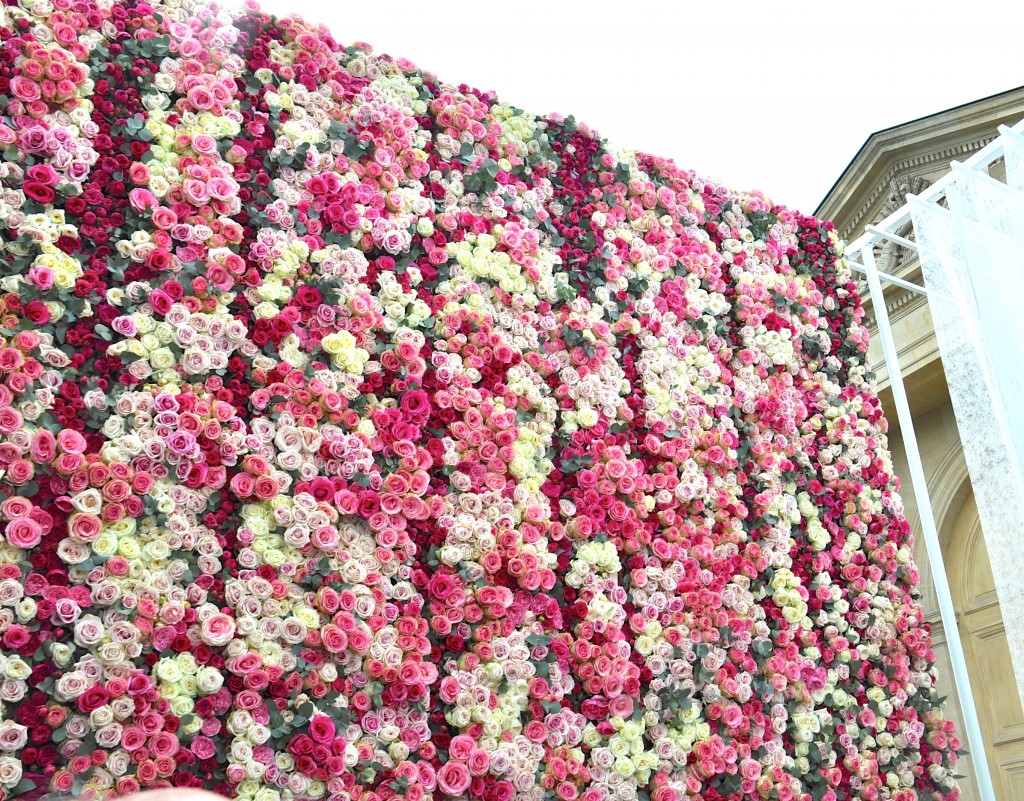 Wall of Roses at Jardins, Jardin Aux Tuileries, a Paris garden show featuring creative ideas in urban gardening. Image © Sheron Long
