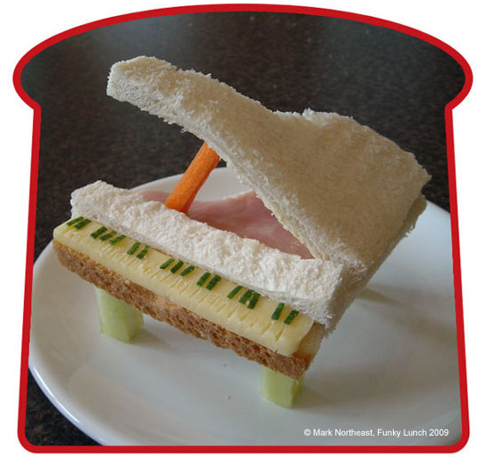 Piano sandwich, illustrating different perspectives on the back-to-school transition. (Image © Mark Northeast/Funky Lunch)