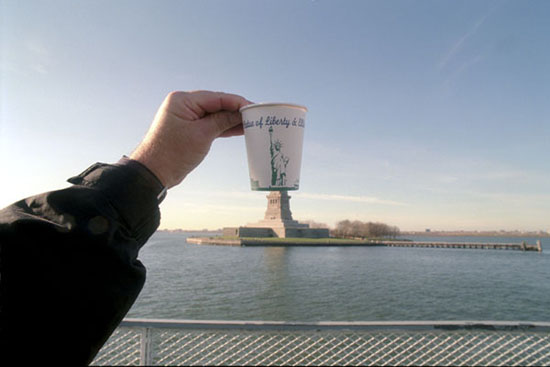 Statue of Liberty with cup, a creative photography series about souvenirs. (Image © Michael Hughes)