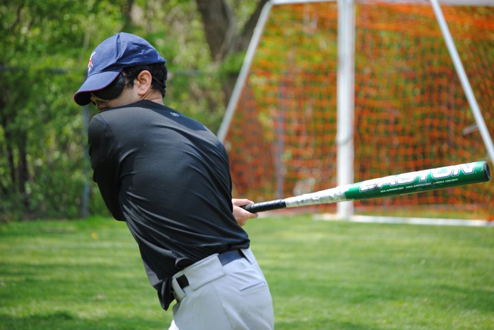 Aqil Sajjad of the Boston Renegades, showing how beep baseball builds self-esteem (Photo © Bill Le)