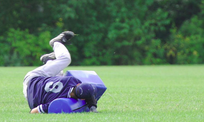 Guy Zuccarello of the Boston Renegades, showing how beep baseball builds self-esteem. (Photo © Bill Le)