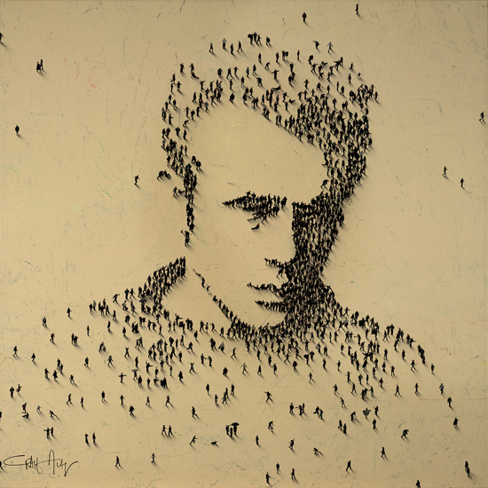 James Dean created with people as pixels, showing an artist's creative expression (Image © Craig Alan)