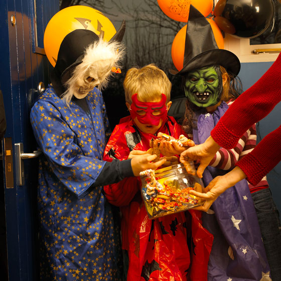 Trick-or-treating shows Halloween traditions that are cultural traditions in America