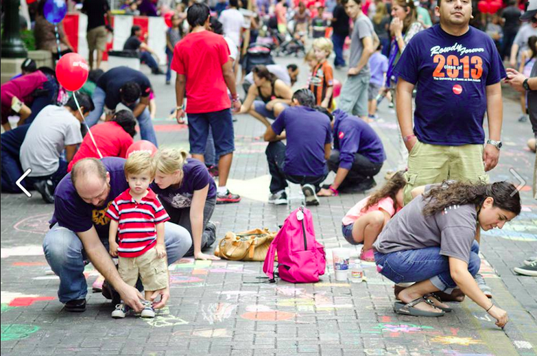 finding common ground through chalk art in San Antonio, Texas (Image courtesy of Artpace, San Antonio, by Francisco Cortes)