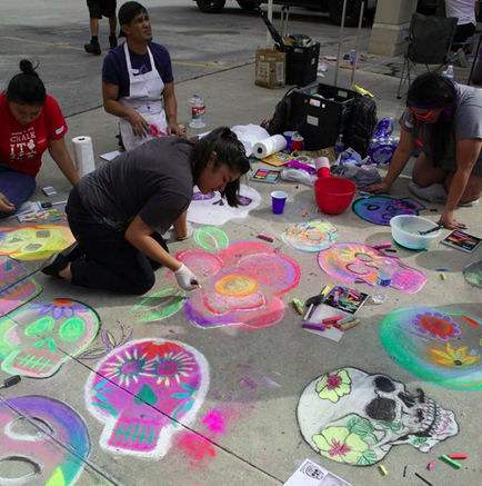 finding common ground through chalk art in San Antonio, Texas (Image courtesy of Artpace, San Antonio, by Xelina Flores-Chasnoff)