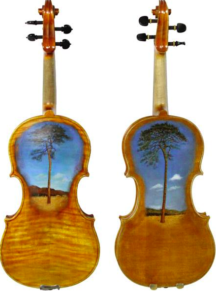 Tsunami violins illustrate cross-cultural contributions on the path to healing (Design by Muneyuki Nakazawa)