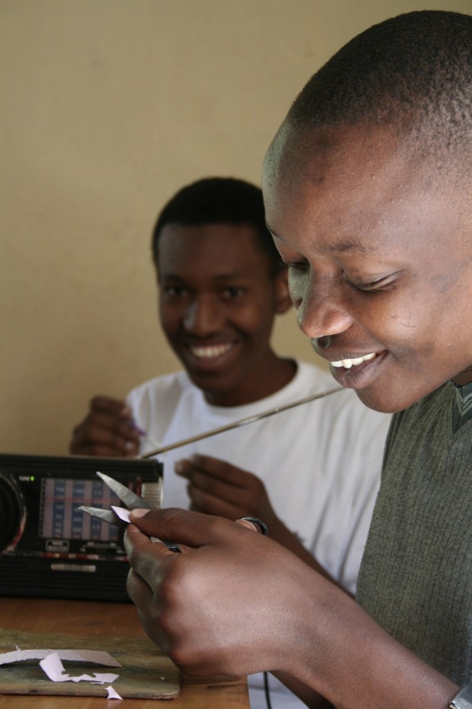 Youth overcoming obstacles and making cards in Rwanda. (Image © Cards from Africa/Good Paper)