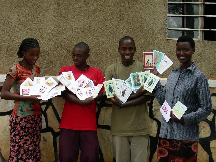 Rwandan orphans overcoming obstacles through their fair-paying jobs at Cards from Africa. (Image © Cards from Africa)