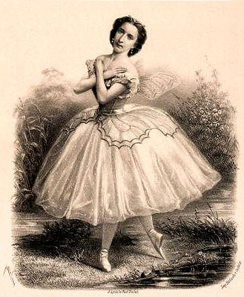 Emma Livry in the ballet Le papillon, whose musical score was the subject of a search by Jonathan Tessero. (Image from National Library of France)