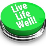 Button with the saying "Live life well," representing good advice from the OIC Community