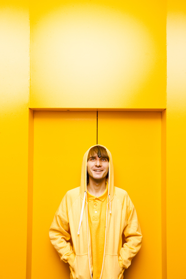 Neil Harbisson, a human cyborg, wearing yellow, an inspiration of creative expression (Photo © Dan Wilton/Red Bulletin)