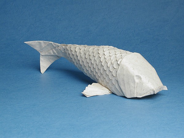 Koi, opus 425, origami sculpture, showing the creative process of Robert Lang (© Robert Lang)