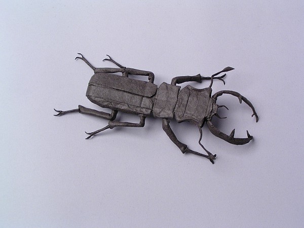Stag Beetle BP, opus 477, origami showing the creative process of Robert Lang. (Image © Robert Lang)