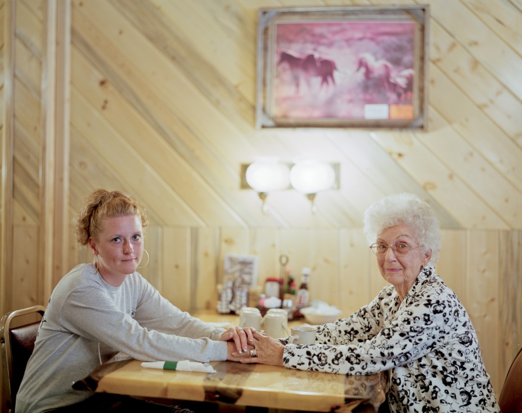 Portrait from Richard Renaldi's Touching Strangers, a project that creates and captures fleeting relationships. (Image © Richard Renaldi).