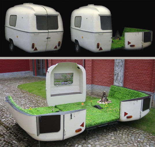 A mobile green caravan, illustrating how creative thinking can redefine public parks. (Image © Kevin van Braak.)