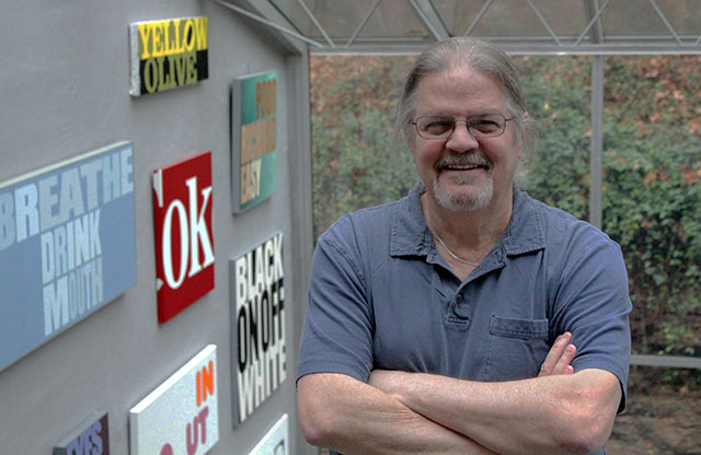 Photograph of John Langdon, inventor of the ambigram and lover of wordplay. (Image © John Langdon)