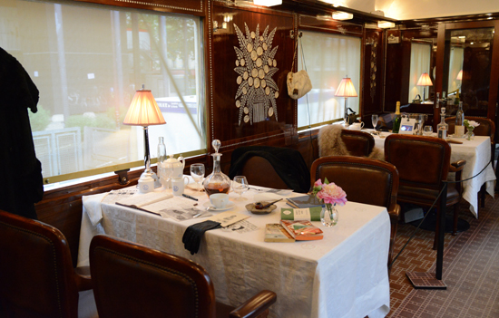 The dining car of the Orient Express, which offered life-changing experiences as it linked two worlds. (Photo © Meredith Mullins)