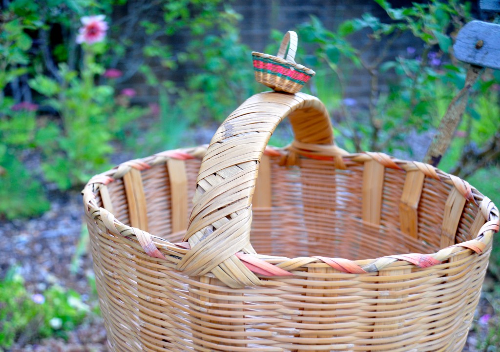 A large Mexican market basket and a tiny replica both represent Mexican culture. (Image © Sheron Long)