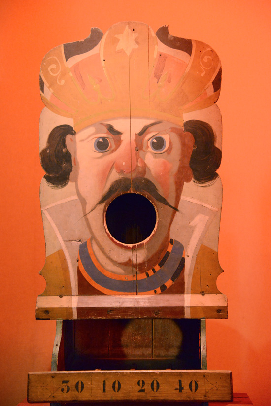 Character for the ball game, creative expression that tests throwing skill at the fun fair and at the Musée des Arts Forains (Photo © Meredith Mullins)