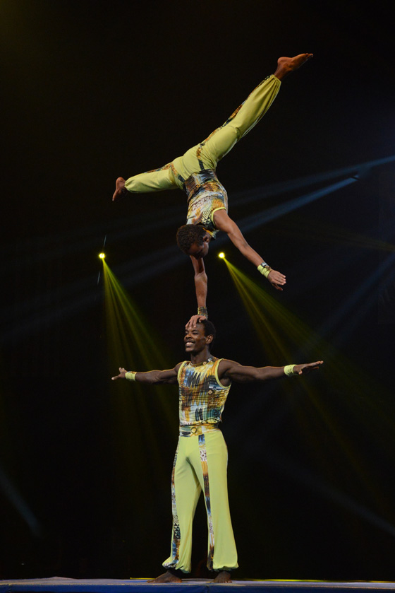 Travel pleasures provided by Ethiopian acrobats, circus performers at the Circus of Tomorrow in Paris with their circus arts (Photo © Meredith Mullins)