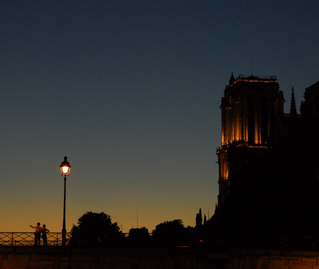 Pont de l'archeveché before the love locks craze, a tribute to romance in Paris and the idea of "Can love conquer all?) Photo © Meredith Mullins