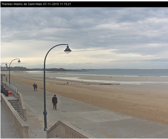 Virtual wanderlust via the St Malo webcam. (Image courtesy of city of St Malo.)