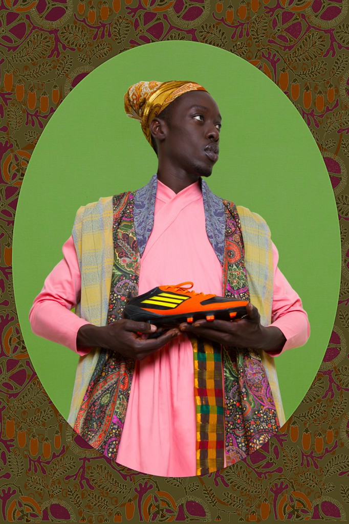 Portrait photography of Ikhlas Khan by Omar Victor Diop showing a cultural history of Africa. (Image © Omar Victor Diop. Courtesy of Galerie MAGNIN-A.)