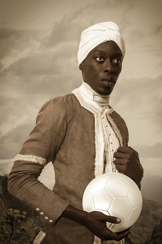 Angelo Soliman in portrait photography of Omar Victor Diop, based on the cultural history of Africa. (Image © Omar Victor Diop. Courtesy Galerie MAGNIN-A.)