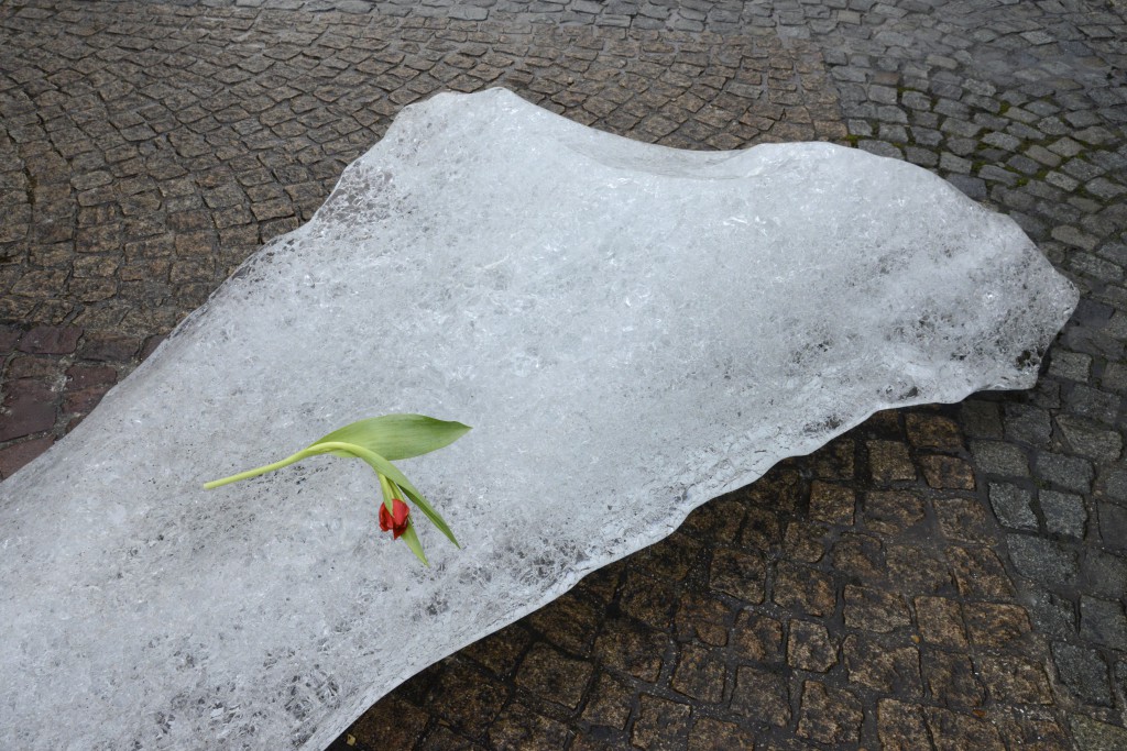 Ice chunk from Eliasson's Paris Ice Watch, an art work from one of the global citizens focused on climate change. (Image © Meredith Mullins.)