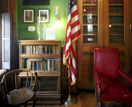 Interior, Evansville, IN, one of the public libraries that shows America's cultural heritage. (Image © Robert Dawson.)
