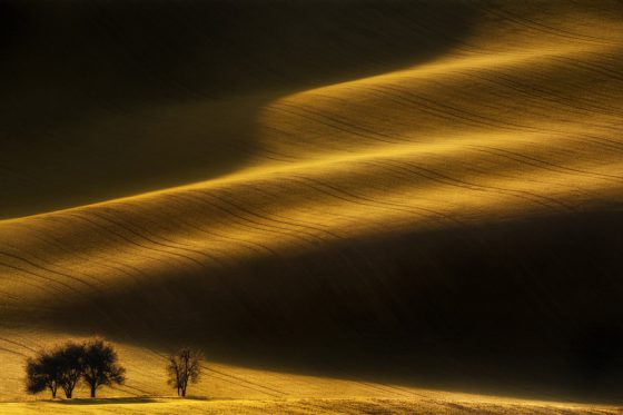 Sunlit hills in the Czech Republic, landscape photography that provides a virtual journey and a celebration of Earth Day. (Image © Vlad Sokolovsky.)