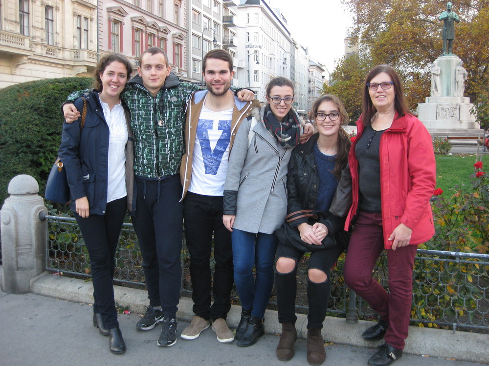 Solo travelers from Switzerland, Spain, Germany, and Slovakia meet in Vienna, Austria through a volunteer greeter network that reflects the art of solo travel today. Image @ Vienna Greeters 