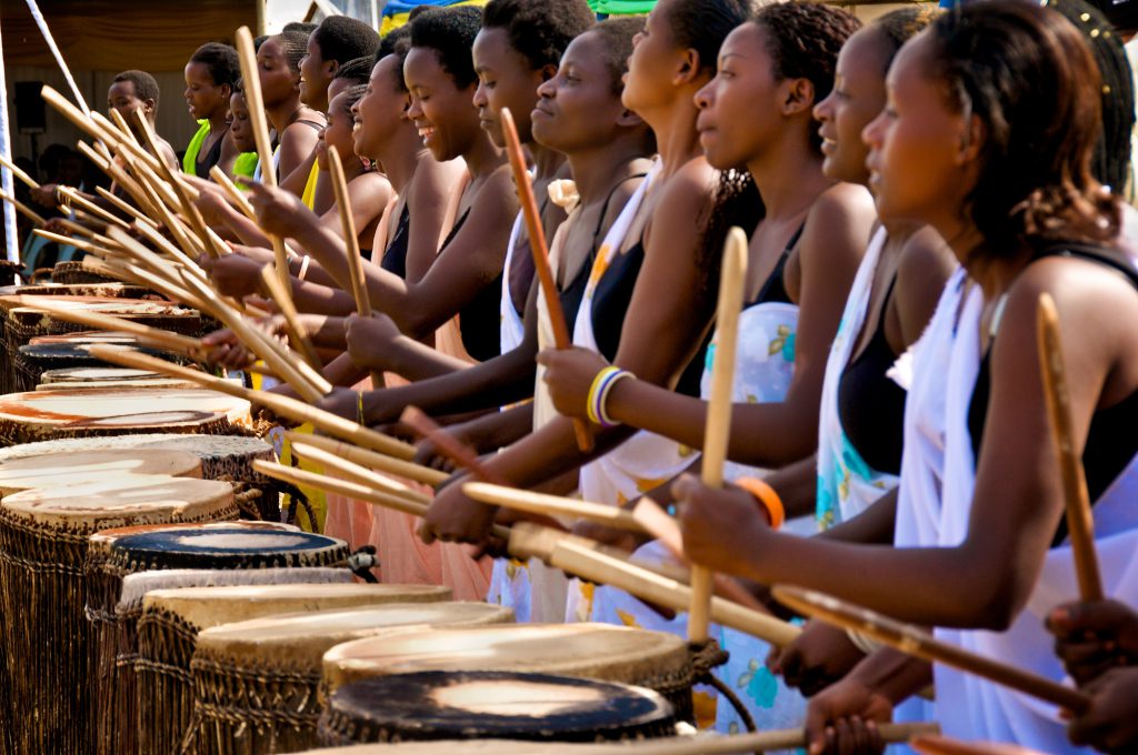 Ingoma Nshya Drummers in Rwanda, breaking cultural barriers. (Image © Lex Fletcher.)