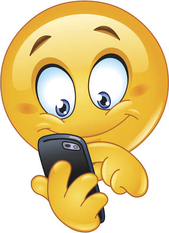 Emoticon with smart phone, showing the language of social media and cultural change. (Image © Yayayoyo/iStock.)