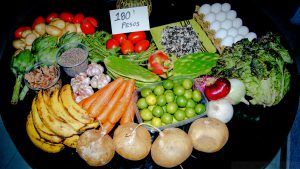 A table with produce bought at the Central de Abasto, the world's largest wholesale market where Mexico's cultural heritage is also on display. (image © Sam Anaya A.)