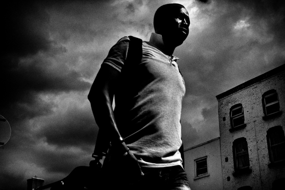 Black man from low angle, from Eamonn Doyle's ON series, a revelation for world photography. (Image © Eamonn Doyle.)