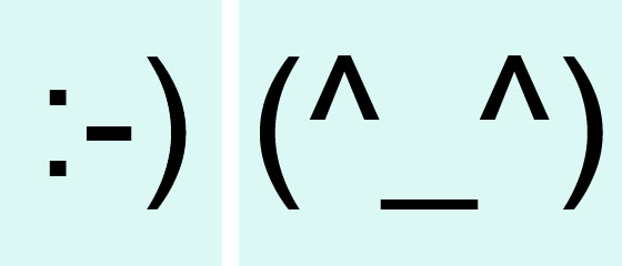 Emoticons for happy face, showing the language of social media and cultural changes. (Image © OIC.)